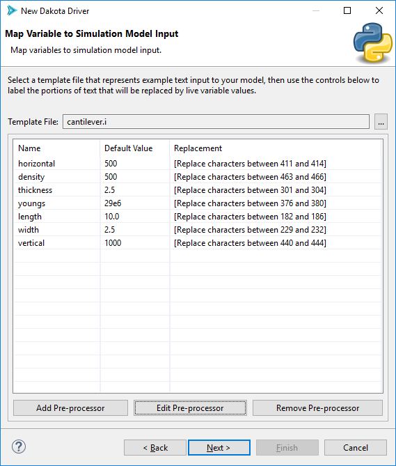 All pre-processing variables are now associated with segments of text