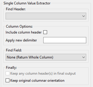 Single Column Value Extractor