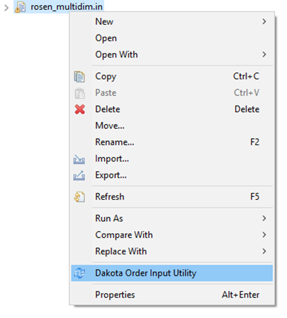 Dakota Order Input Utility