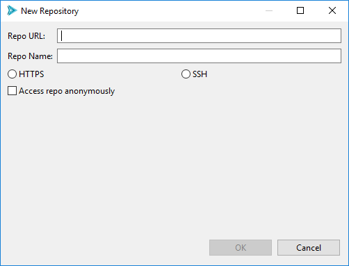 The New Repository dialog