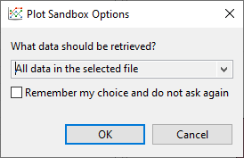 The Plot Sandbox Options dialog