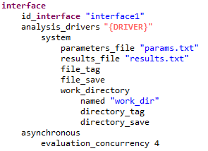 Interface block with "{DRIVER}" interface