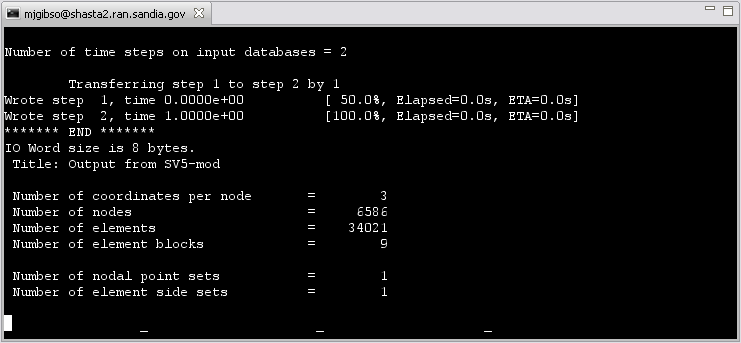 Terminal Window Tailing an Output File