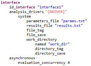 Interface block for a nested NGW workflow