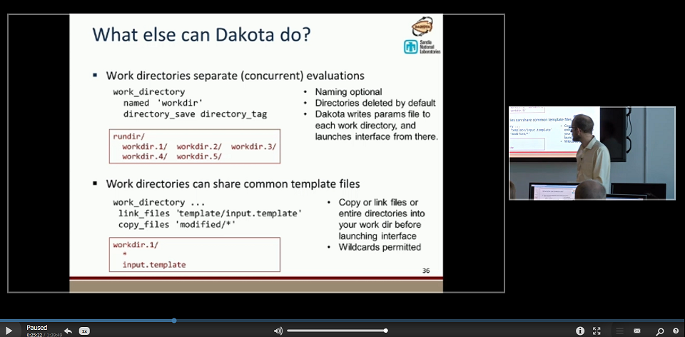 Interfacing a User's Simulation to Dakota (Part 2)