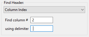 Column Index options