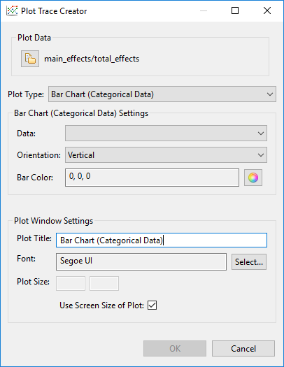 Options for bar charts with categorical data