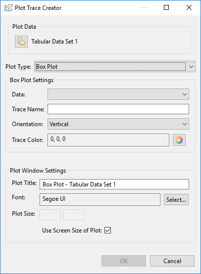 Box plot options
