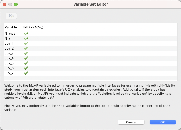 Variable editor dialog