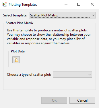 Scatter plot matrix options