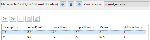 Normal variables in the variables table