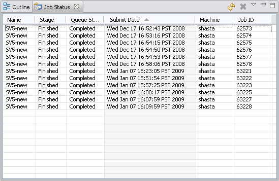 The Job Status View